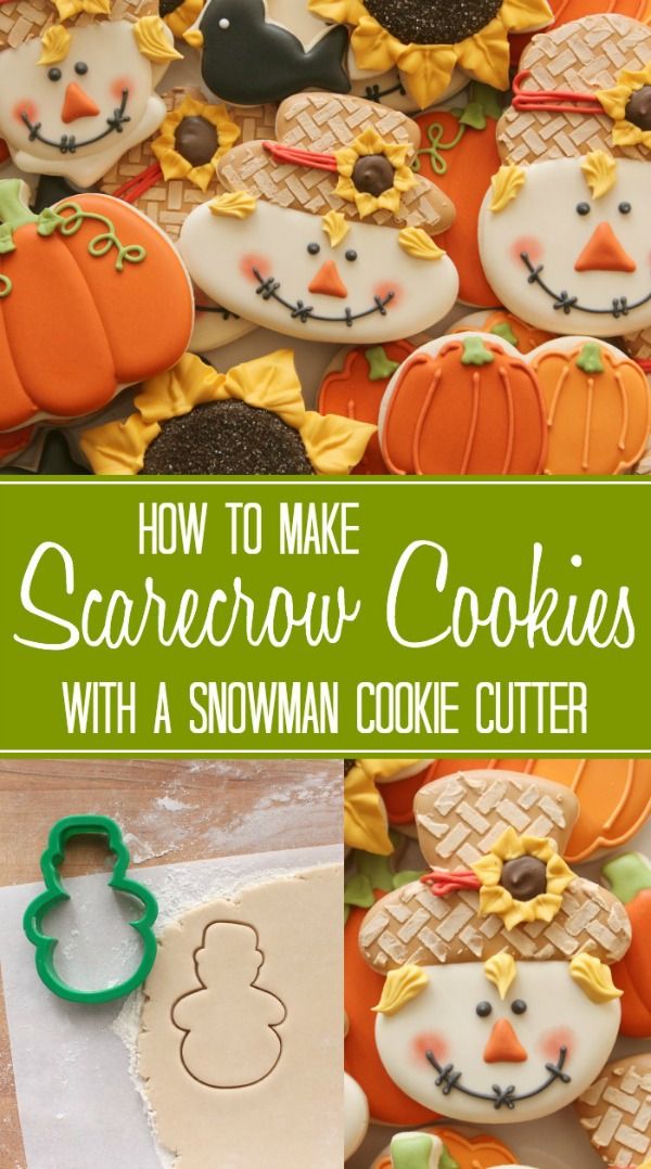 Whimsical Autumn Cookies: Colorful Scarecrows and Pumpkins with Intricate Icing Details