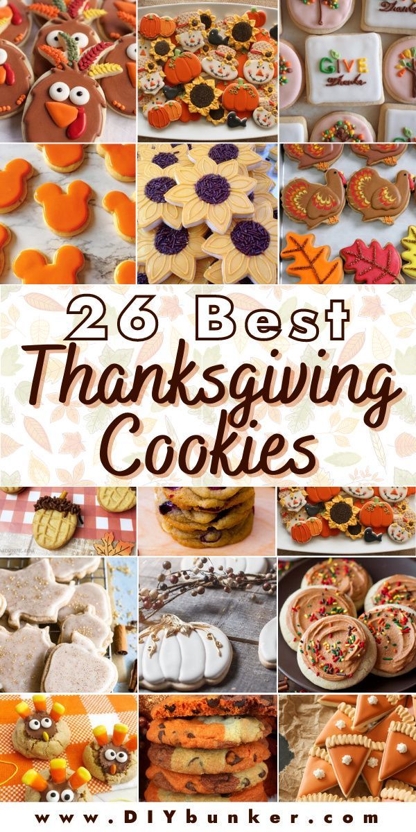 Festive Thanksgiving Cookies: Adorable Designs of Turkeys, Pumpkins, and Autumn Leaves