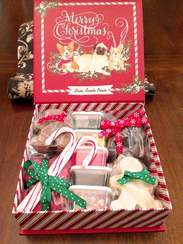 Cheerful Festive Gift Box of Colorful Holiday Treats.