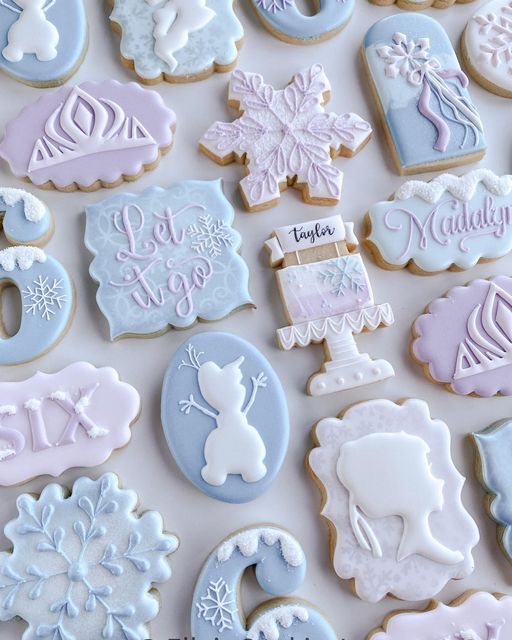 Whimsical Collection of Intricately Designed Pastel Sugar Cookies for Festive Celebrations