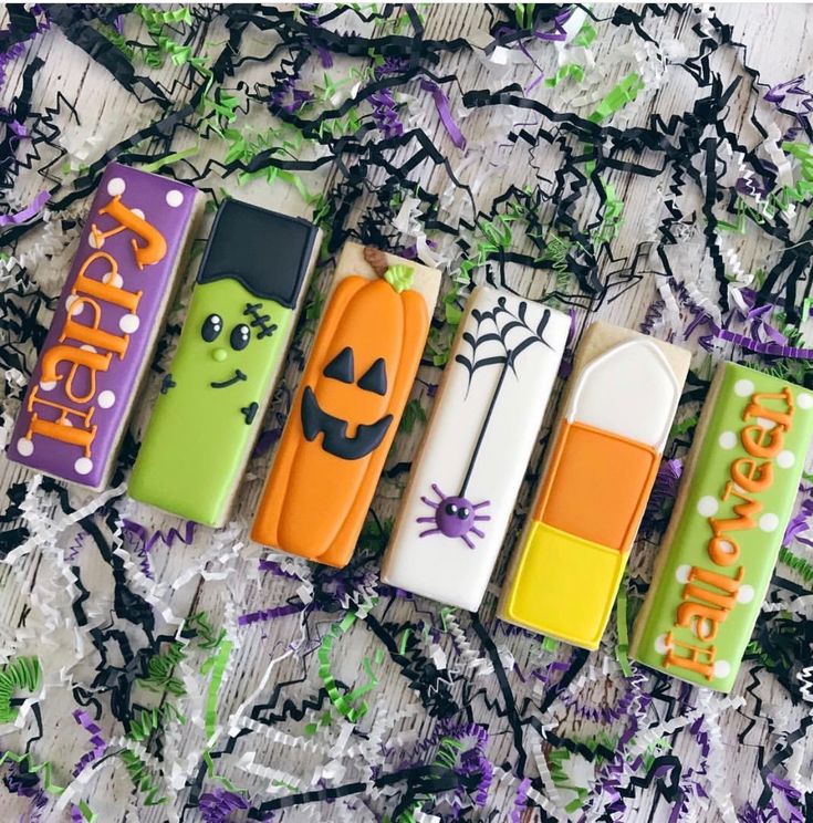 Vibrantly Iced Halloween Cookies with Playful Designs