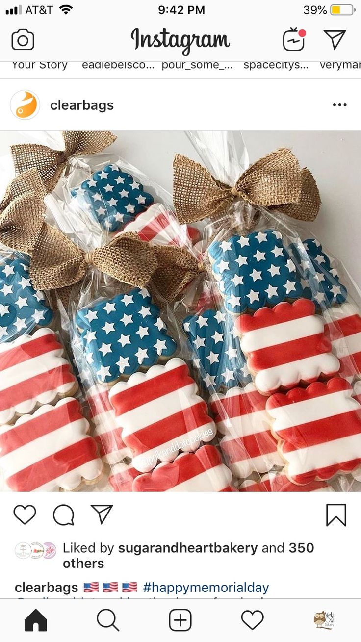 Patriotic Holiday Cookies: Festively Shaped Treats in Red, White, and Blue.