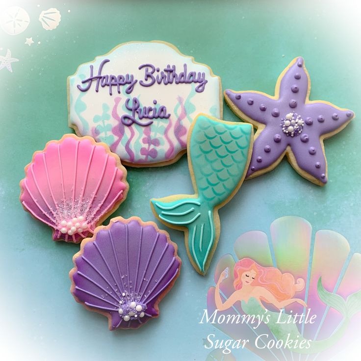 Vibrant Underwater-Themed Decorative Cookies for Festive Celebrations.