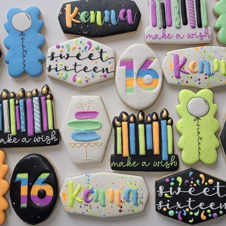 Vibrant, Themed Cookie Designs for Celebrations and Creative Nail Art Inspiration