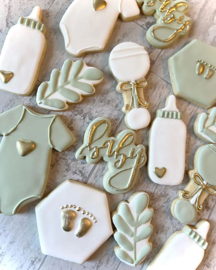 Charming Pastel Baby-Themed Cookies Perfect for Celebrations