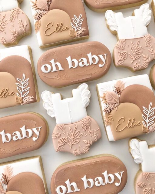 Charming Pastel Decorative Cookies for Baby Showers and Welcoming New Arrivals