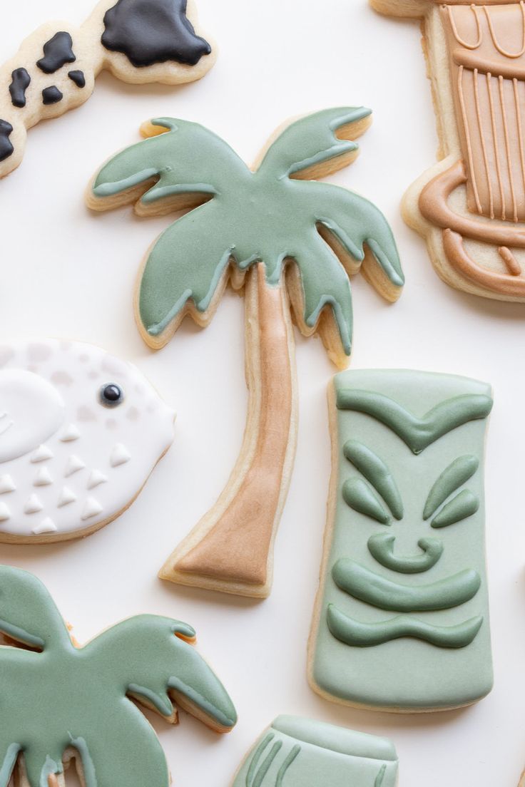 Vibrant Tropical Cookie Designs Bring Playful Summer Aesthetic to Celebrations.