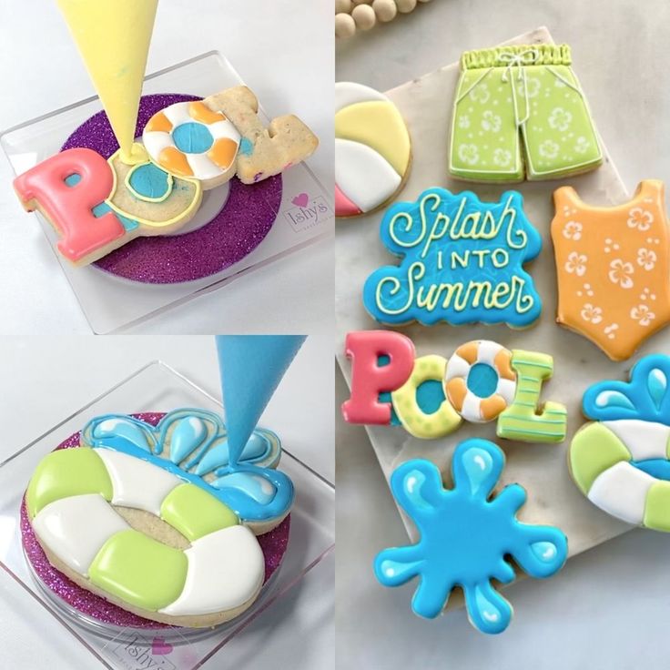 Vibrant Pool-Themed Cookies: Perfect for Summer Parties!