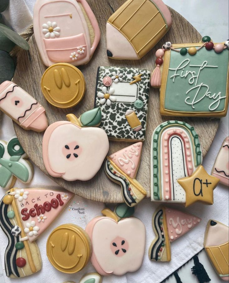 Whimsical School-Themed Cookies: Cheerful Treats for Back-to-School Celebrations