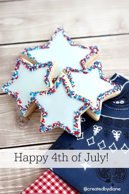 Patriotic Star-Shaped Cookies Inspire Festive Nail Designs for Independence Day.