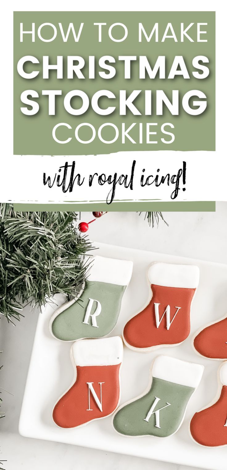 Festive Royal Icing Christmas Stocking Cookies for Holiday Celebrations