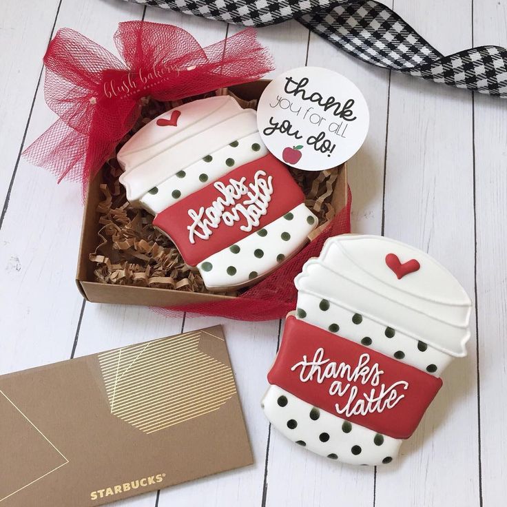 Charming Decorative Cookie Set in Gift Box: Playful Coffee Cup Design with Polka Dots