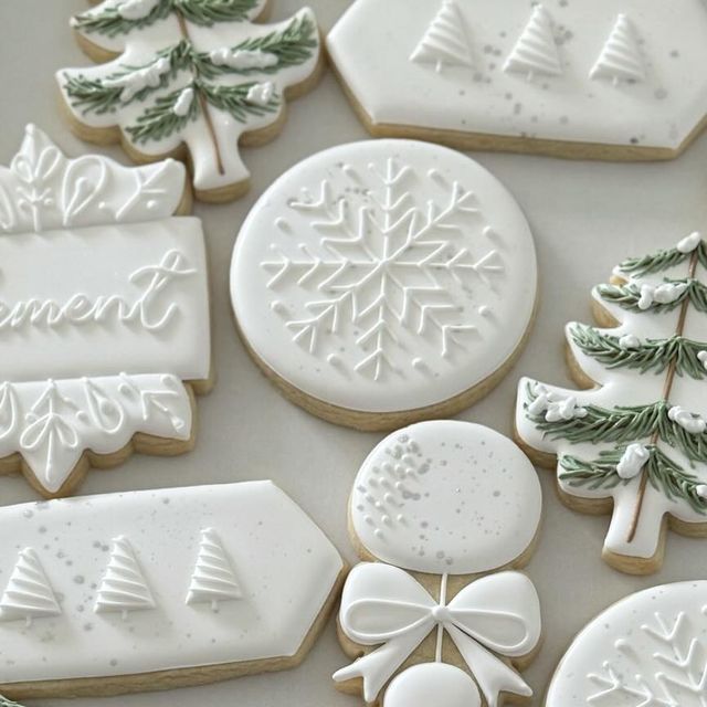 Intricate Festive Cookie Designs Create a Winter Wonderland Aesthetic.