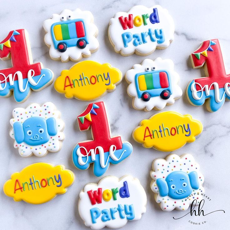 Festive Colorful Cookie Designs with Playful Shapes for Celebratory Events