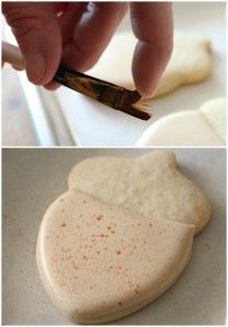 Artful Baking of Decorative Cookies: Enhancing Visual Appeal with Brush Techniques.