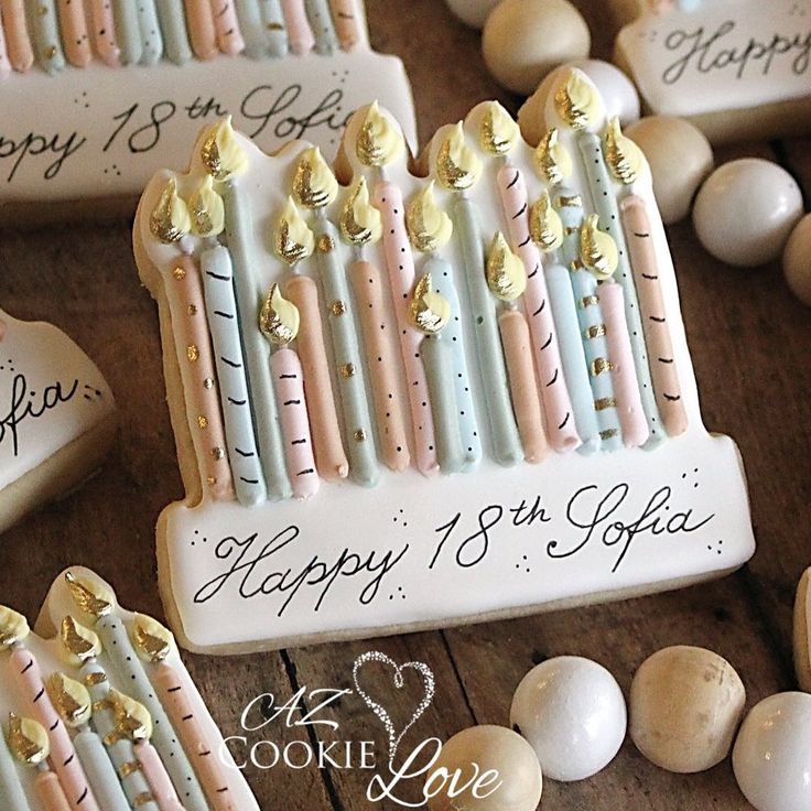 Pastel Candle Decorative Cookies: Artistry Meets Sweet Indulgence for Celebrations.