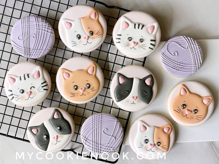 Cat Decorated Cookies Royal Icing