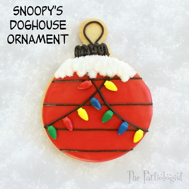 Whimsical Holiday Ornament: Festive Cookie Design on Vibrant Red Background