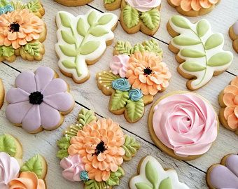 Vibrant Floral-Themed Cookies: A Whimsical Aesthetic for Nail Art Inspiration.