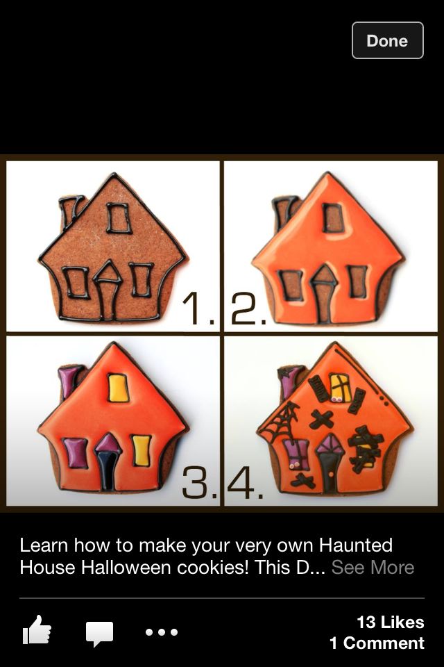 Festive Haunted House Cookie Designs: Whimsical Delights for Halloween Celebrations.