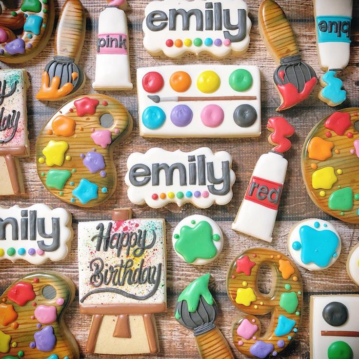 Artistic Colorful Cookie Designs for Vibrant Celebratory Displays