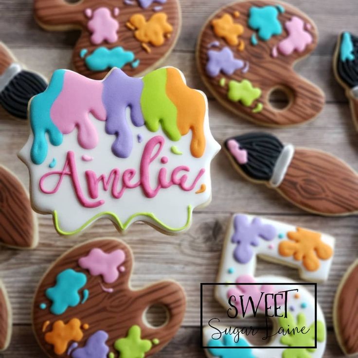 Artistic Colorful Cookie Designs for Creative Celebrations