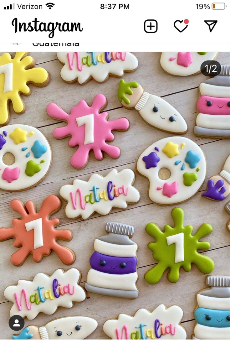 Vibrant Birthday Cookies: Playful Shapes and Festive Colors for Kids' Celebrations.