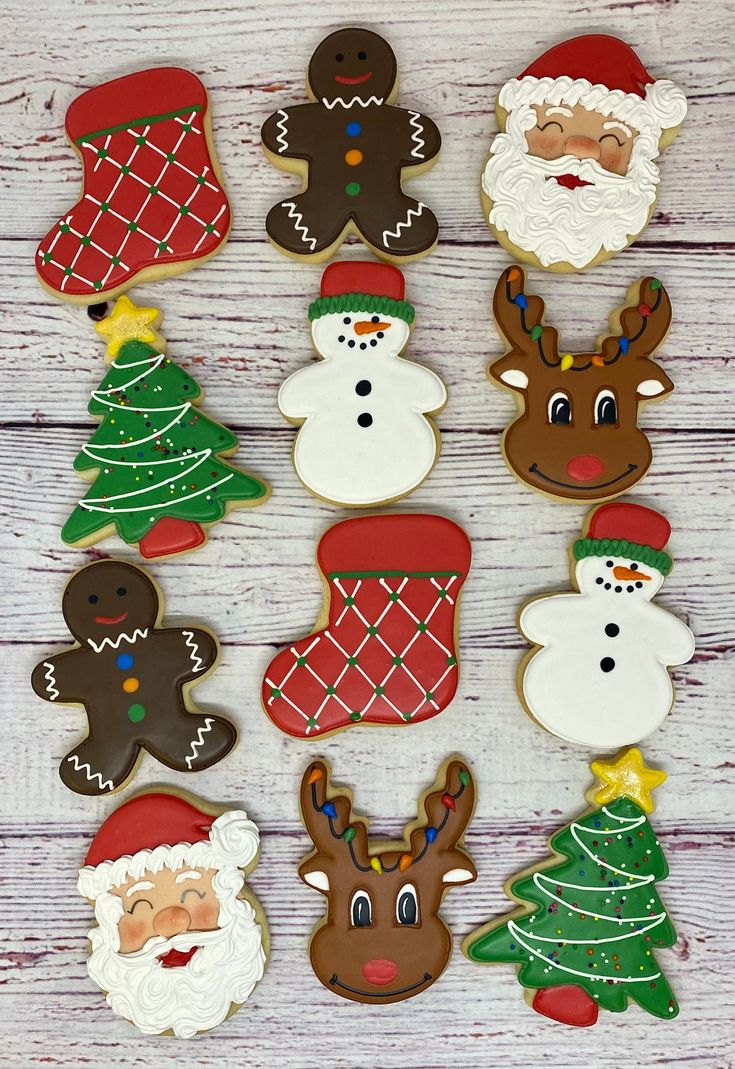 Vibrant Gingerbread Cookies Bring Holiday Cheer with Iconic Designs.