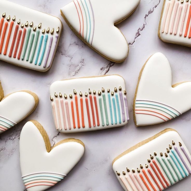 Festive Heart-Shaped Cookies with Icing: Perfect for Celebrations.