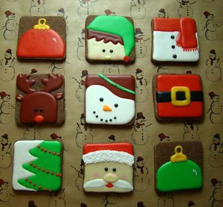 Charming Holiday-Themed Festive Cookie Designs with Vibrant Icing.