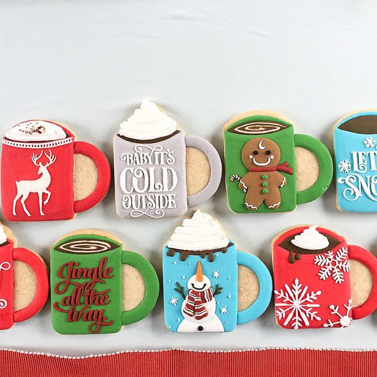 Whimsical Holiday Mug-Inspired Festive Cookie Designs.