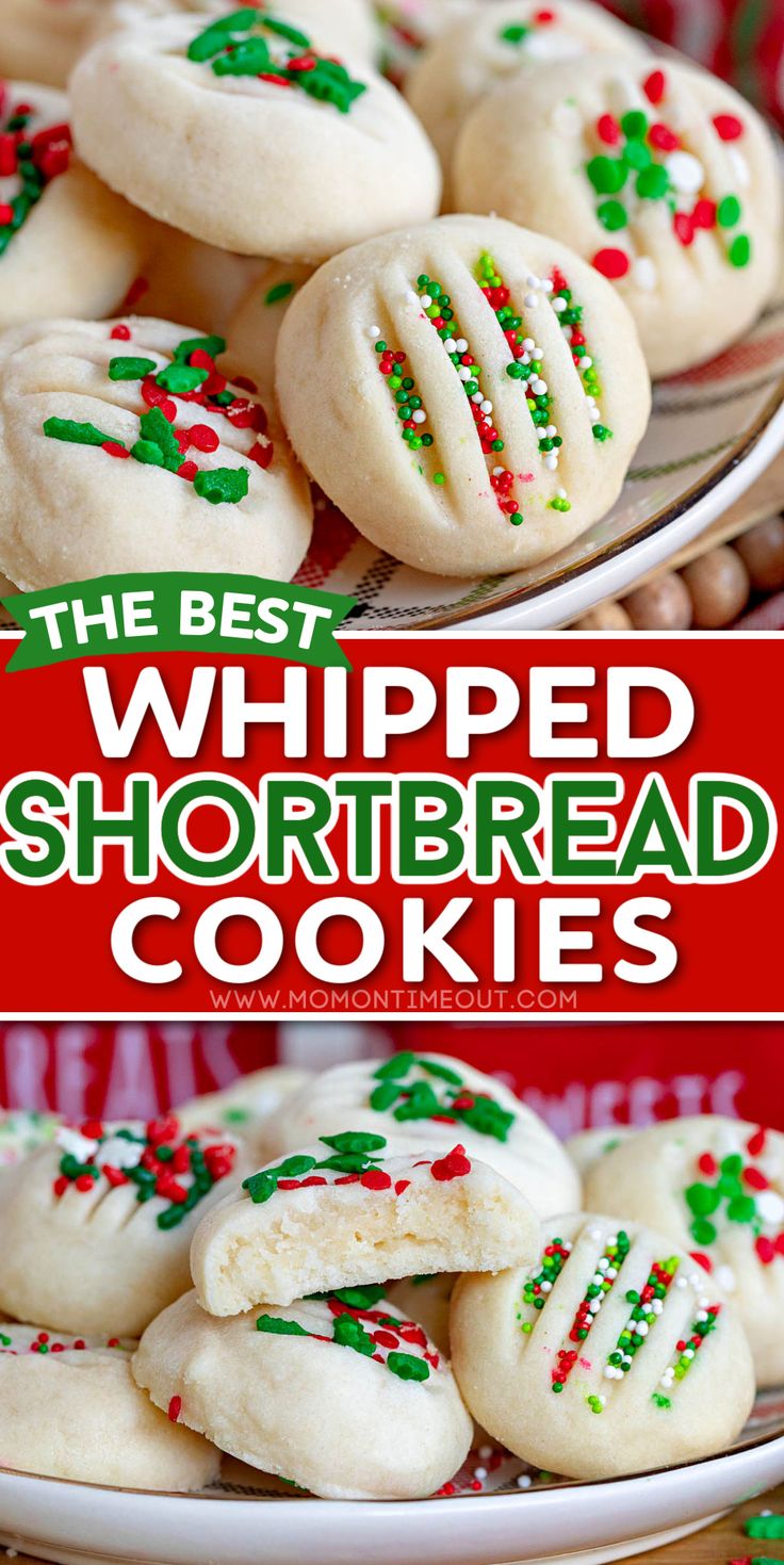 Festive Whipped Shortbread Cookies: Soft, Inviting, and Melt-in-Your-Mouth Delicacies for Holiday Celebrations.