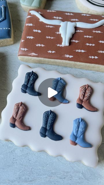 Playful Western Flair: Colorful Cowboy Boot-Inspired Decoratively Designed Cookies