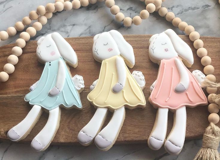 Charming Bunny-Shaped Cookies Dressed in Pastels: A Whimsical Treat for All Ages