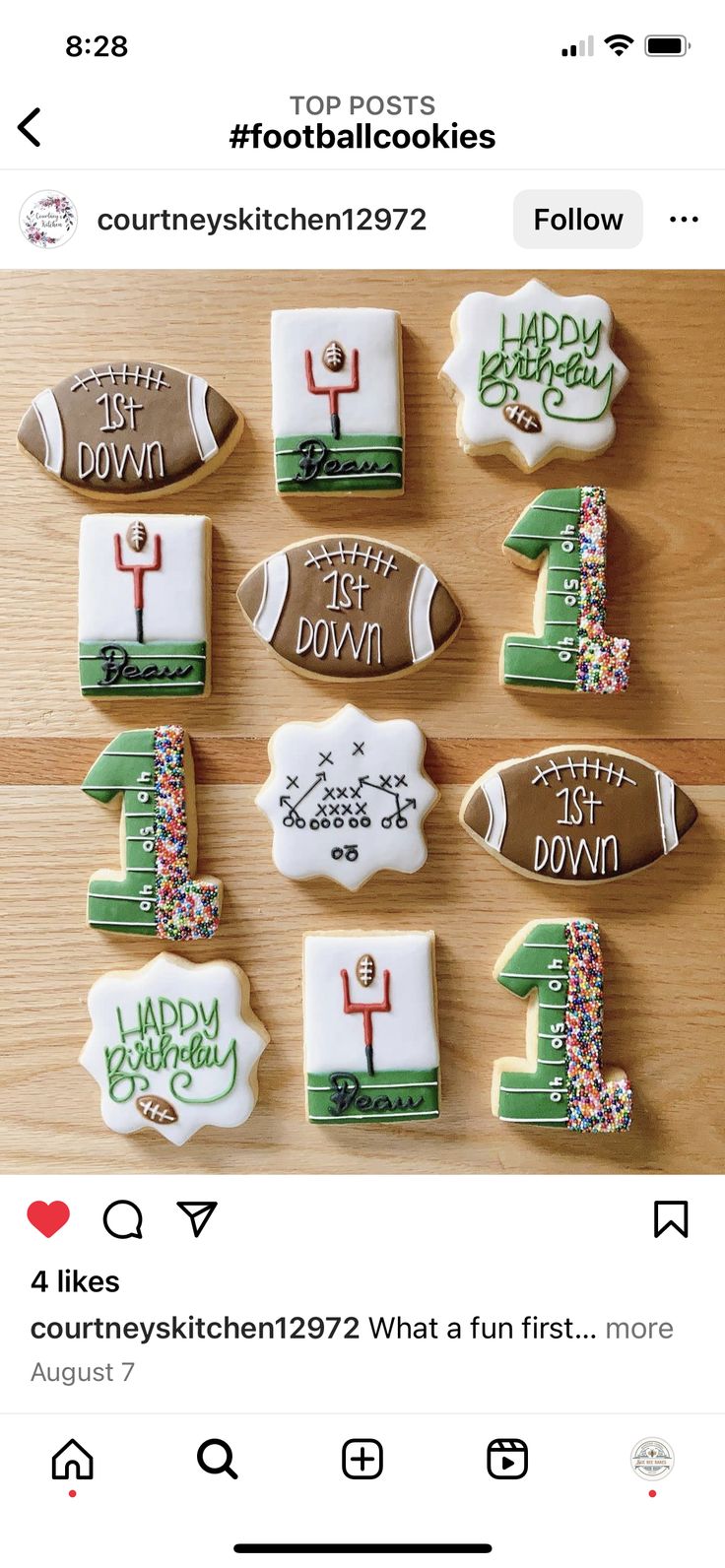 Football-Themed Decorative Cookies for Celebrations