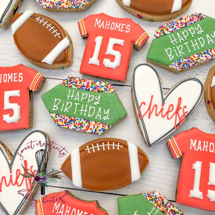 Football-Themed Decorative Cookies: Colorful Designs for a Festive Sports Celebration