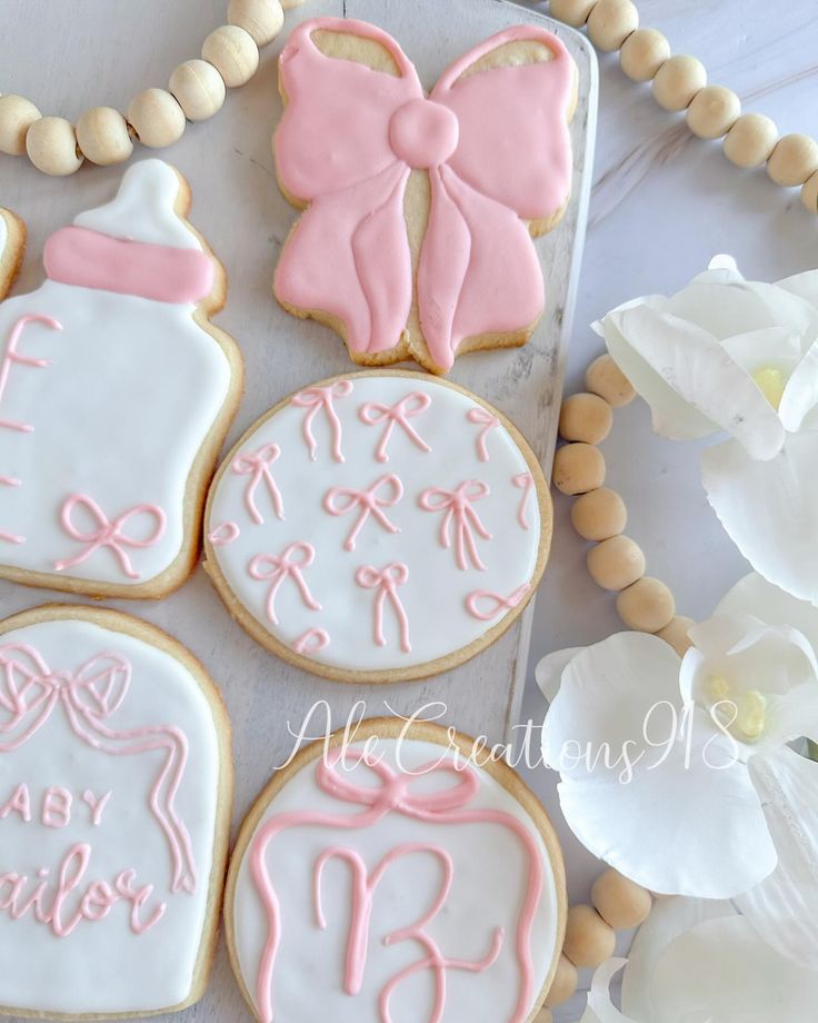 Charming Pastel Iced Cookies for Joyful New Arrival Celebrations.