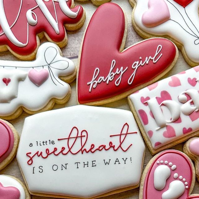 Charming Heart-Themed Cookie Designs Inspire Celebratory Aesthetics and Themed Nail Art.