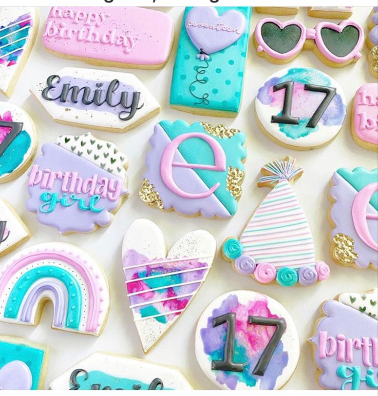 Whimsical Colorful Cookie Assortment for Celebrating Special Occasions