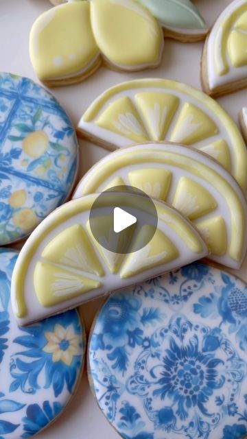 Intricate Lemon-Themed Cookies Inspire Lively Citrus and Floral Nail Art.