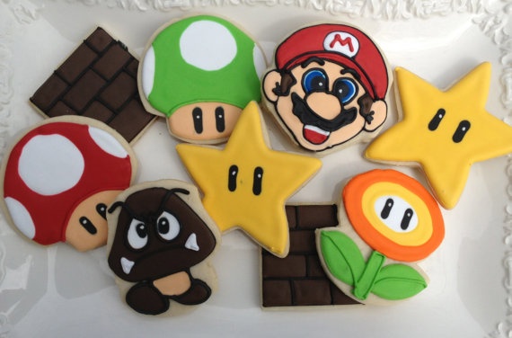 Whimsical Video Game-Inspired Colorful Cookie Decorations for Joyful Celebrations.