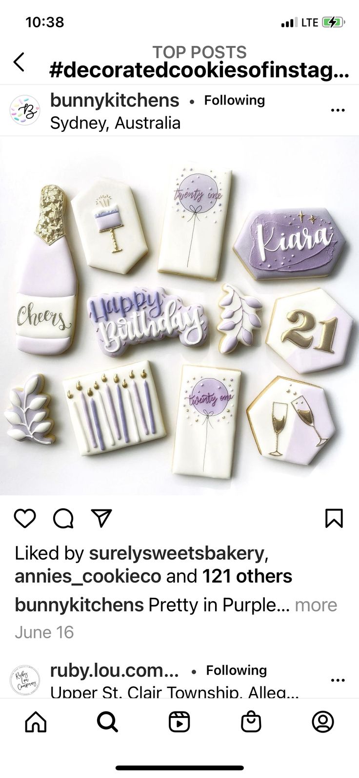 Elegant Purple and White Decorative Cookies for Special Celebrations