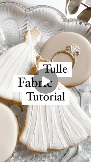 Whimsical Wedding Cake Decorations Inspired by Tulle and Flowing Gowns.