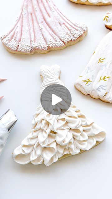 Charming Bridal Gown-Inspired Cookie Designs: A Blend of Creativity and Confectionery Art.