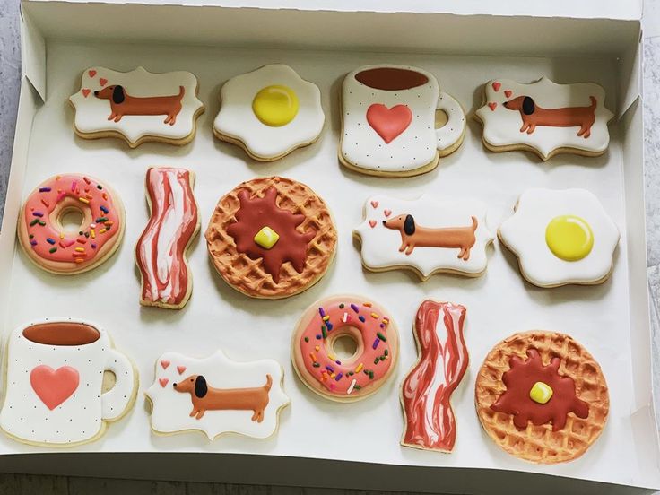 Whimsical Cookie Assortment with Playful Shapes and Vibrant Designs