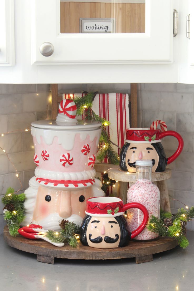 Charming Whimsical Holiday Decor with Nutcracker Motifs and Cozy Accents.