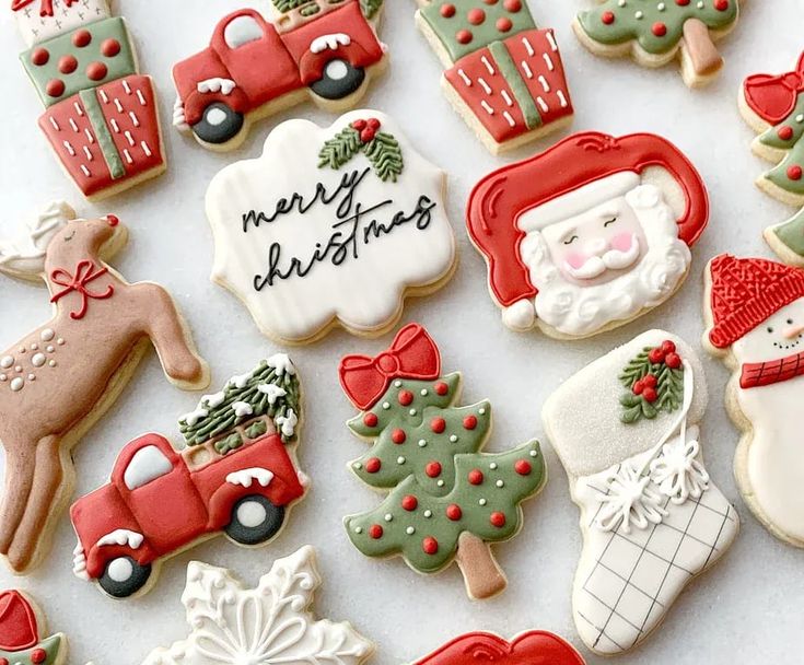 Vibrant Holiday Cookies with Whimsical Designs Celebrate the Festive Spirit.