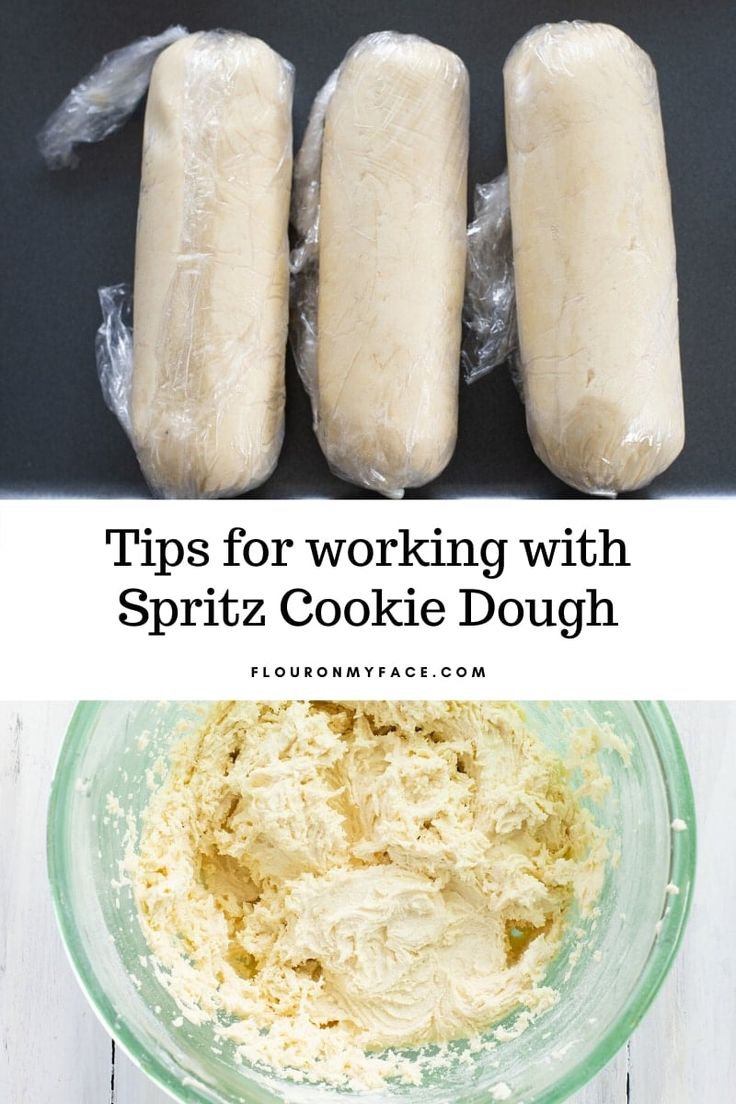 Conveniently Wrapped Spritz Cookie Dough: A Fresh, Perfect Blend for Holiday Baking.