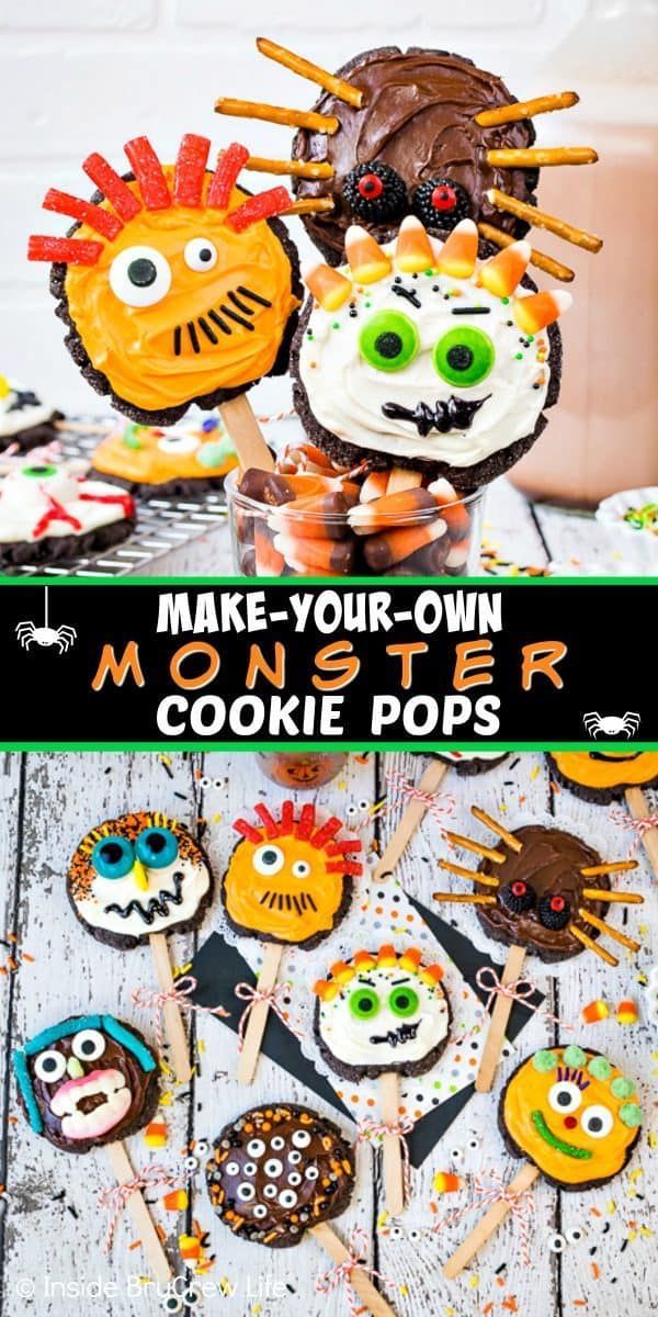 Whimsical Monster Cookie Pops: Colorful Treats for Festive Occasions.