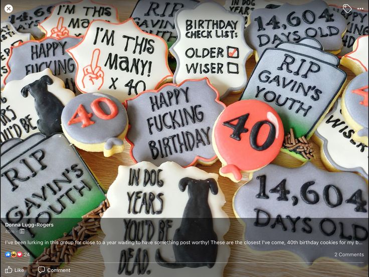 Playful Decorative Cookies for a Milestone Birthday Celebration